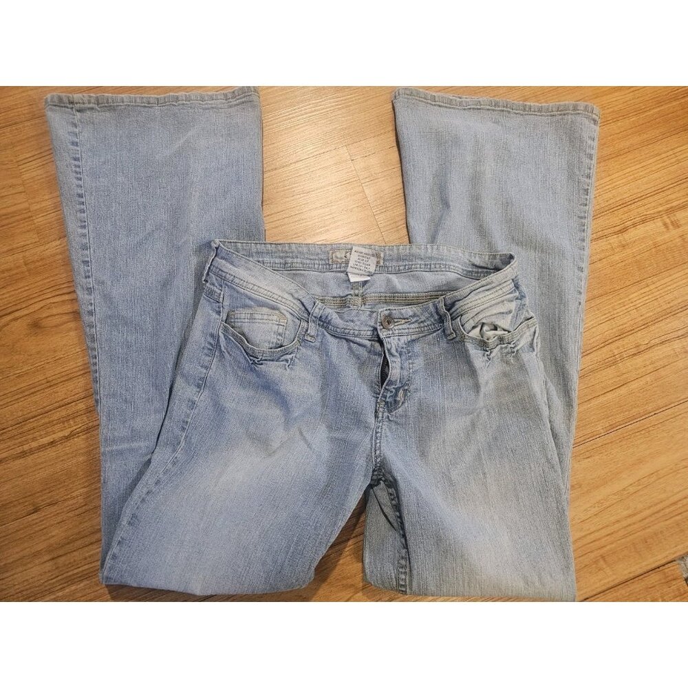 Vintage YMI Jeans Denim Flare Light Wash Pants Size Juniors 13